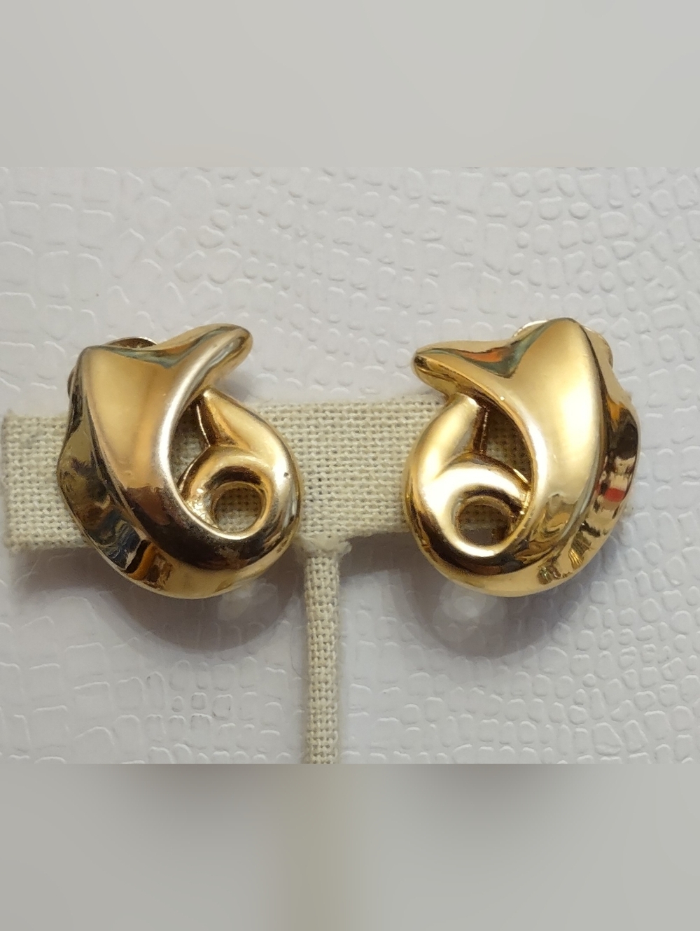 Vendome Gold Swirl Clip-On Earrings